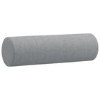 Vidaxl Throw Pillows Set Of 2, Light Gray Fabric Bolster Pillows - Comfortable, Durable & Removable Cover, 5.9"X19.7" Size For Living Room, Bedroom, Lounge Area, Office