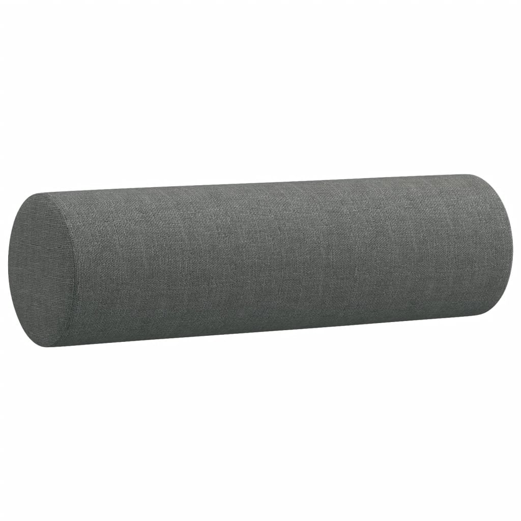 Vidaxl Dark Gray Fabric Throw Pillows - 2 Pcs Cylindrical Bolster Cushions For Comfort, Versatility, And Style