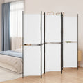 vidaXL 5-Panel Room Divider White 98.4x78.7 Fabric