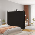 vidaXL 2-Panel Room Divider Black 137x70.9 Fabric
