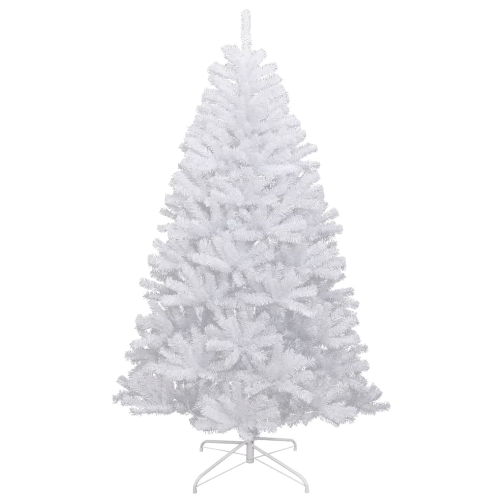 Vidaxl Artificial Hinged Christmas Tree | Snow-Flocked Design | Lifelike Pvc Tips | Hinged Construction | Sturdy Metal Stand | For Indoor And Outdoor Use | 70.9 Inches White