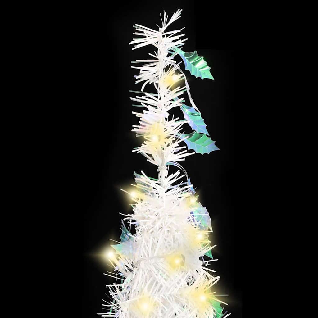 Christmas Tree Artificial Christmas Tree With Stand Pop-Up 150 Leds White Vidaxl
