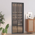 vidaXL Interior Door 32.7x79.3 Black ESG Glass and Aluminum