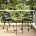 vidaXL Gartensthle 2 Stk. Schwarz 48x62x84 cm PE-Rattan