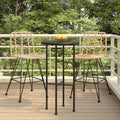 vidaXL Bar Stools 2 pcs 17.7x22x40.7 PE Rattan and Steel