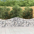 vidaXL Arched Gabion Baskets 2 pcs 78.7x11.8x23.6/31.5 Galvanized Iron