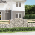 vidaXL Arched Gabion Baskets 15 pcs 78.7x11.8x47.2/55.1 Galvanized Iron