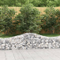 vidaXL Arched Gabion Baskets 2 pcs 78.7x19.7x15.7/23.6 Galvanized Iron