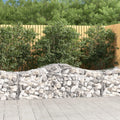 vidaXL Arched Gabion Baskets 4 pcs 78.7x19.7x23.6/31.5 Galvanized Iron