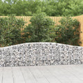vidaXL Arched Gabion Baskets 2 pcs 157.5x11.8x23.6/31.5 Galvanized Iron