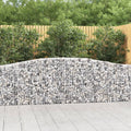 vidaXL Arched Gabion Baskets 3 pcs 157.5x11.8x31.5/39.4 Galvanized Iron