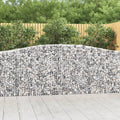 vidaXL Arched Gabion Baskets 3 pcs 157.5x11.8x39.4/47.2 Galvanized Iron