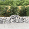 vidaXL Arched Gabion Baskets 3 pcs 78.7x19.7x23.631.5 Galvanized Iron