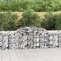 vidaXL Arched Gabion Baskets 3 pcs 118.1x19.7x31.539.4 Galvanized Iron