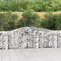 vidaXL Arched Gabion Baskets 2 pcs 157.5x11.8x31.539.4 Galvanized Iron