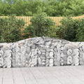 vidaXL Arched Gabion Baskets 3 pcs 157.5x11.8x31.539.4 Galvanized Iron