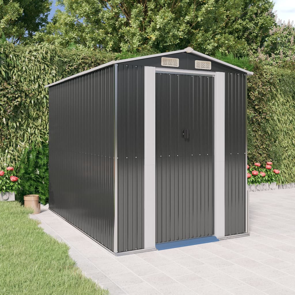 vidaXL Garden Shed Anthracite 75.6x107.9x87.8 Galvanized Steel