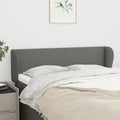 vidaXL Headboard with Ears Dark Gray 57.9x9.1x30.734.6 Fabric
