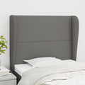 vidaXL Headboard with Ears Dark Gray 40.6x9.1x46.550.4 Fabric