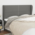 vidaXL Headboard with Ears Dark Gray 64.2x9.1x46.550.4 Fabric