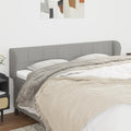 vidaXL Headboard with Ears Light Gray 79.9x9.1x30.734.6 Fabric