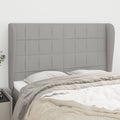 vidaXL Headboard with Ears Light Gray 57.9x9.1x46.550.4 Fabric