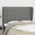 vidaXL Headboard with Ears Dark Gray 57.9x9.1x46.550.4 Fabric