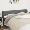 vidaXL Headboard with Ears Dark Gray 79.9x9.1x30.734.6 Fabric