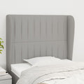 vidaXL Headboard with Ears Light Gray 40.6x9.1x46.550.4 Fabric