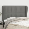 vidaXL Headboard with Ears Dark Gray 57.9x9.1x46.5/50.4 Fabric