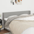 vidaXL Headboard with Ears Light Gray 79.9x6.3x30.734.6 Fabric