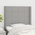 vidaXL Headboard with Ears Light Gray 40.6x6.3x46.550.4 Fabric