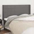vidaXL Headboard with Ears Dark Gray 79.9x6.3x46.550.4 Fabric