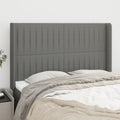 vidaXL Headboard with Ears Dark Gray 57.9x6.3x46.5/50.4 Fabric