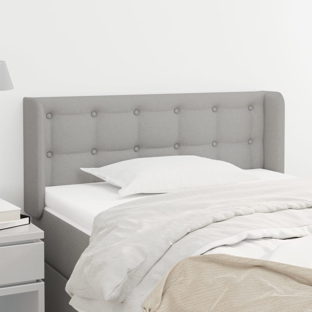 vidaXL Headboard with Ears Light Gray 40.6x6.3x30.734.6 Fabric