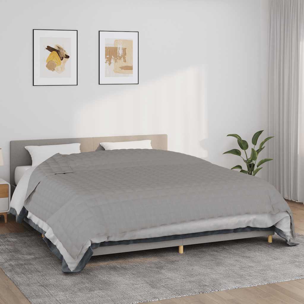 vidaXL Gewichtsdecke Grau 220x260 cm 15 kg Stoff