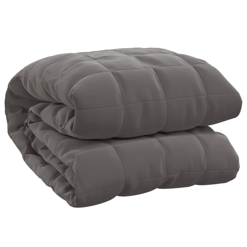 vidaXL Weighted Blanket Gray 86.6''x102.4'' 24.3 lb Fabric