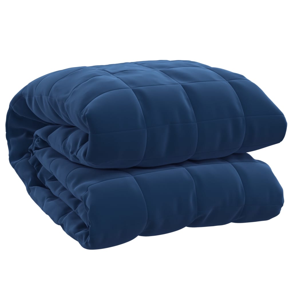 vidaXL Weighted Blanket Blue 86.6''x102.4'' 33.1 lb Fabric