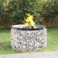 vidaXL Gabion Fire Pit  39.4 Galvanized Iron