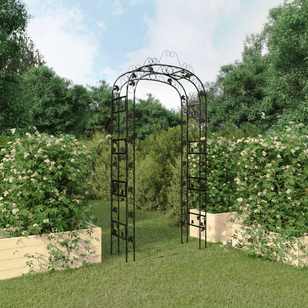 Vidaxl Garden Arch Black 45.7X17.7X94.5 Steel