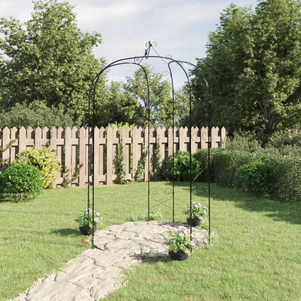 vidaXL Garden Arch Black 70.9x100.4 Steel