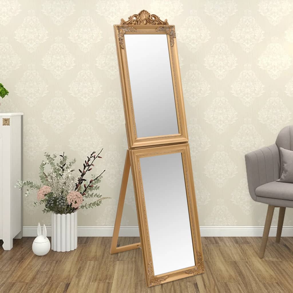 Revera Golden Self-Standing Mirror 40 X 160 Cm
