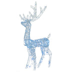 Vidaxl 2Pcs 47.2" Acrylic Reindeer Decorations With Energy-Saving Led Lights And Various Lighting Modes - Cold White - Suitable For Indoor And Outdoor Christmas Decor