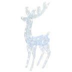 Vidaxl Reindeer Christmas Decoration 3 Pcs, Pre-Lit Christmas Lighting With 250 Leds, Xmas Decoration For Indoor Outdoor, Holiday Ornament, Cold White