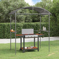 vidaXL BBQ Gazebo with Side Shelves Anthracite 86.6x45.3x90.6 Steel
