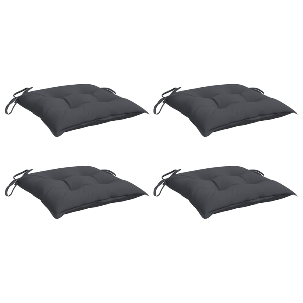 vidaXL Chair Cushions 4 pcs Anthracite 15.7x15.7x2.8 Oxford Fabric
