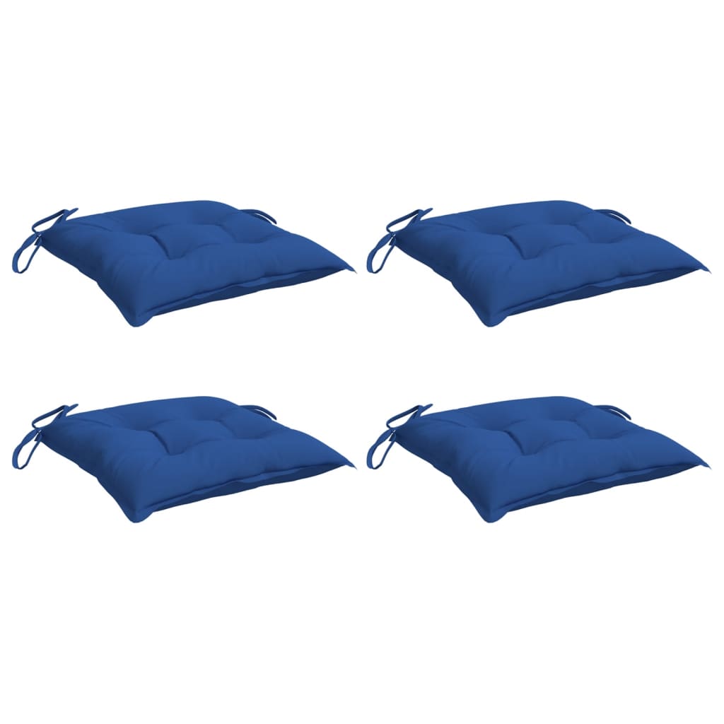 vidaXL Chair Cushions 4 pcs Blue 15.7x15.7x2.8 Oxford Fabric