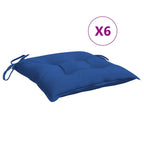 vidaXL Chair Cushions 6 pcs Blue 15.7x15.7x2.8 Oxford Fabric