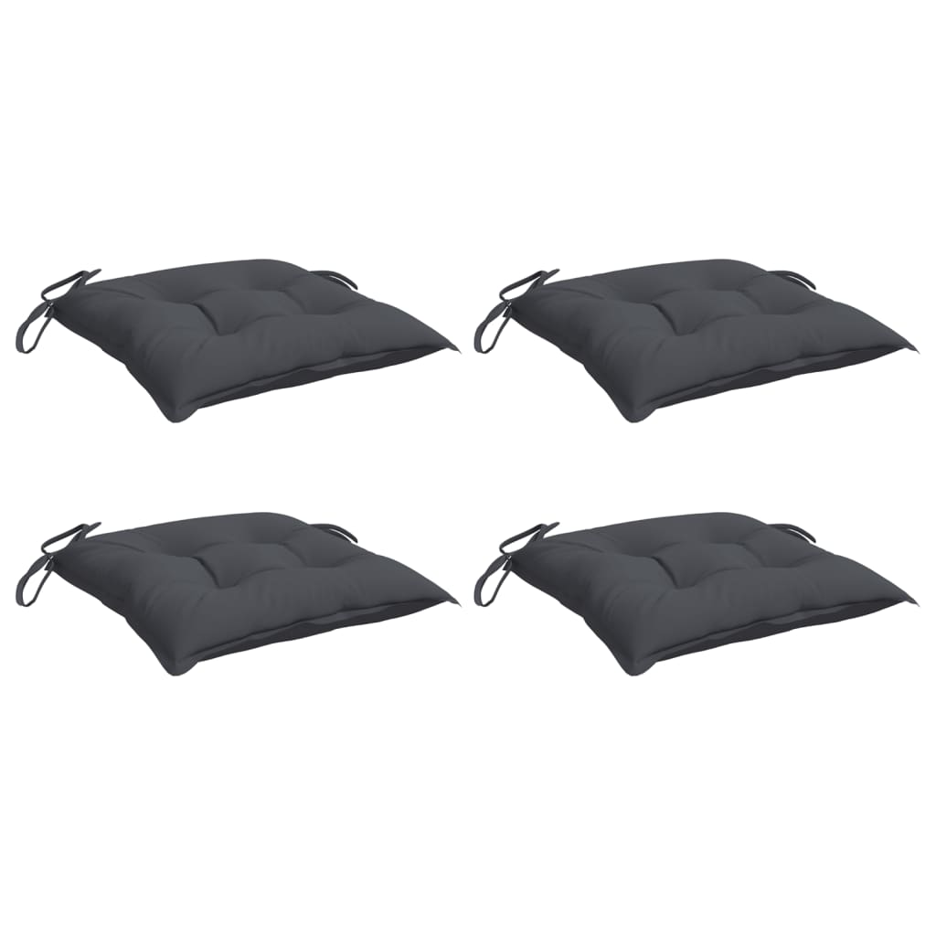 vidaXL Chair Cushions 4 pcs Anthracite 19.7x19.7x2.8 Oxford Fabric