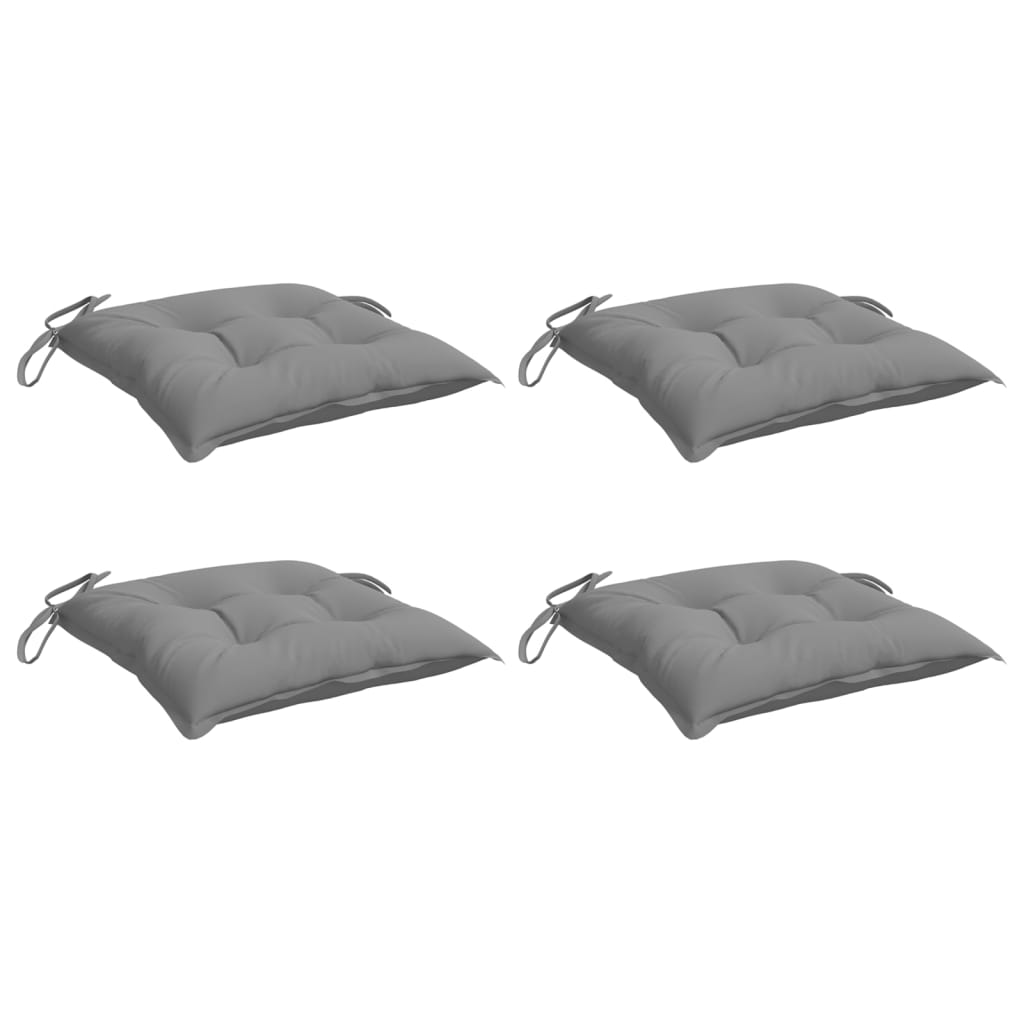 vidaXL Chair Cushions 4 pcs Gray 19.7x19.7x2.8 Oxford Fabric